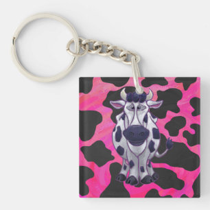 Wild Me Tiger Black and Pink Key Ring