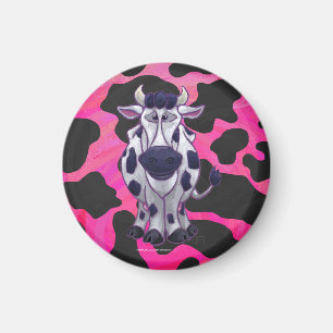 Wild Me Tiger Black and Pink Magnet