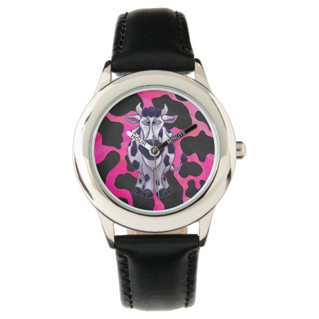Wild Me Tiger Black and Pink Watch (Front)