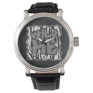 Wild Me Tiger Black and White Print Watch