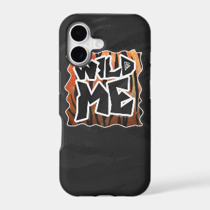 Wild Me Tiger Hot orange and Black Print