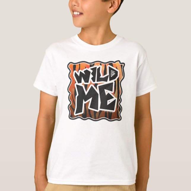 Wild Me Tiger Hot orange and Black Print T-Shirt (Front)
