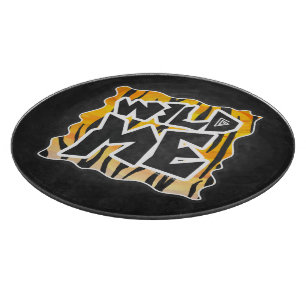 Wild Me Tiger Orange and Black Cutting Board