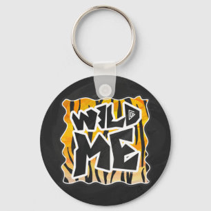 Wild Me Tiger Orange and Black Key Ring
