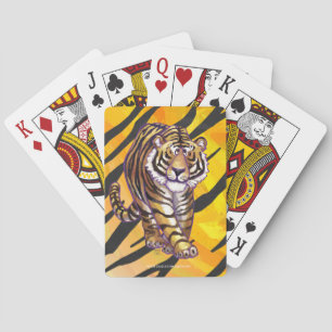 Wild Me Tiger Orange and Black Playing Cards