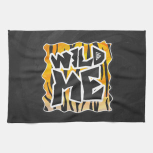 Wild Me Tiger Orange and Black Tea Towel