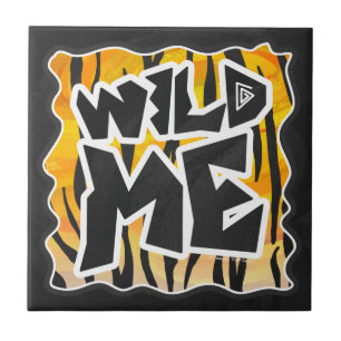 Wild Me Tiger Orange and Black Tile