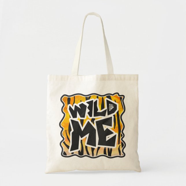 Wild Me Tiger Orange and Black Tote Bag (Front)