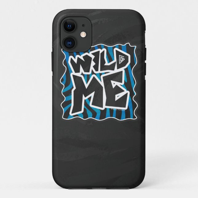 Wild Me Zebra Black and Blue Case-Mate iPhone Case (Back)