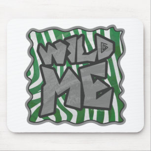Wild Me Zebra Green and White Mouse Mat