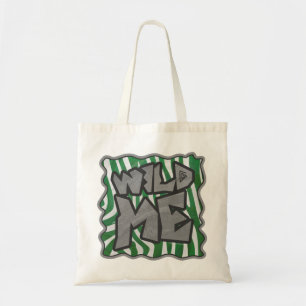 Wild Me Zebra Green and White Tote Bag