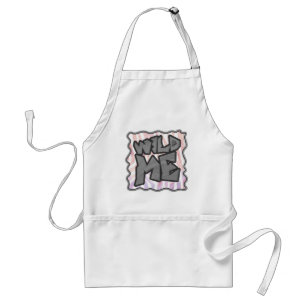 Wild Me Zebra Pink and White Standard Apron