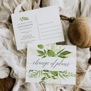 Wild Meadow   Bridal Shower Change of Date Postcard