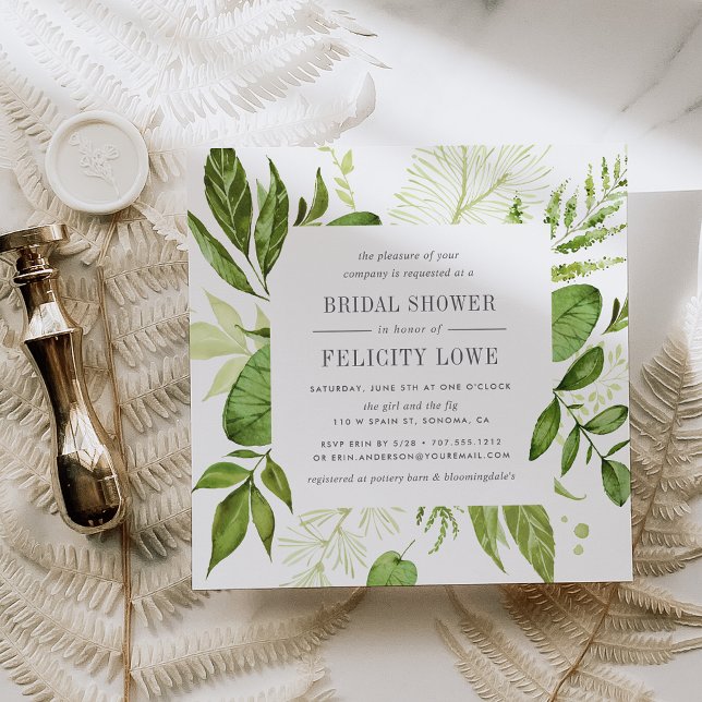 Wild Meadow Bridal Shower Invitation | Square (Creator Uploaded)