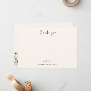 Wild Meadow Floral Wedding Thank You Card