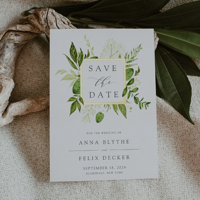 Wild Meadow Foil Save the Date Card (Creator Uploaded)