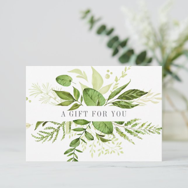 Wild Meadow | Green Botanical Gift Certificate (Standing Front)