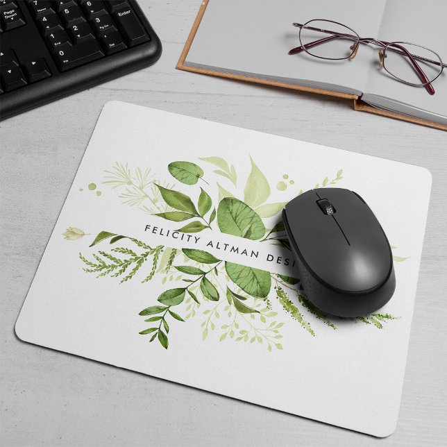 Wild Meadow | Green Botanical Personalised Mouse Mat (Creator Uploaded)