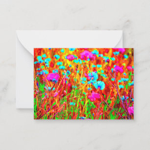 Wild Meadow in Bloom Pop Art Card