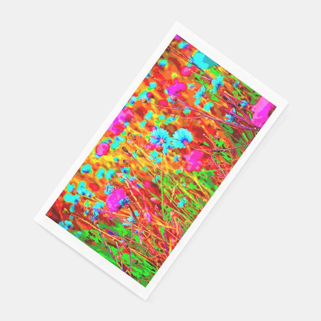 Wild Meadow in Bloom Pop Art Napkin (Corner)