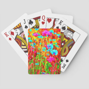 Wild Meadow in Bloom Pop Art Playing Cards