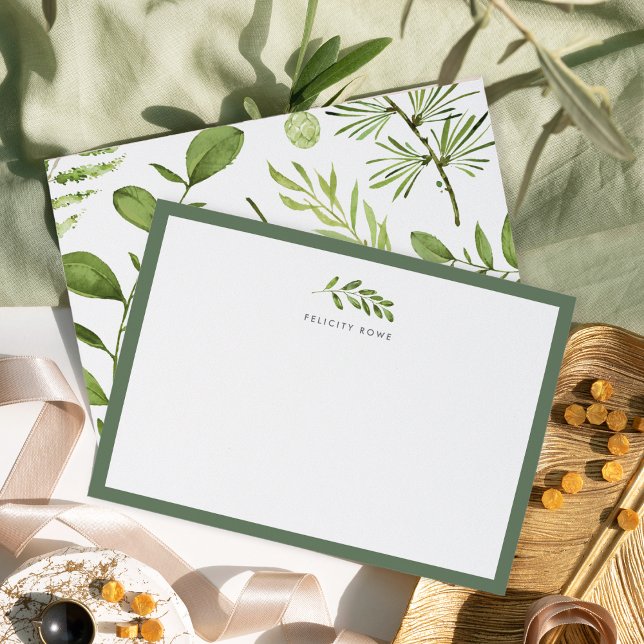 Wild Meadow Personalised Stationery Flat Card (Creator Uploaded)