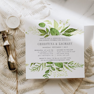 Wild Meadow Rehearsal Dinner Invitation   Square