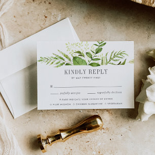 Wild Meadow RSVP Card with Entree Choices