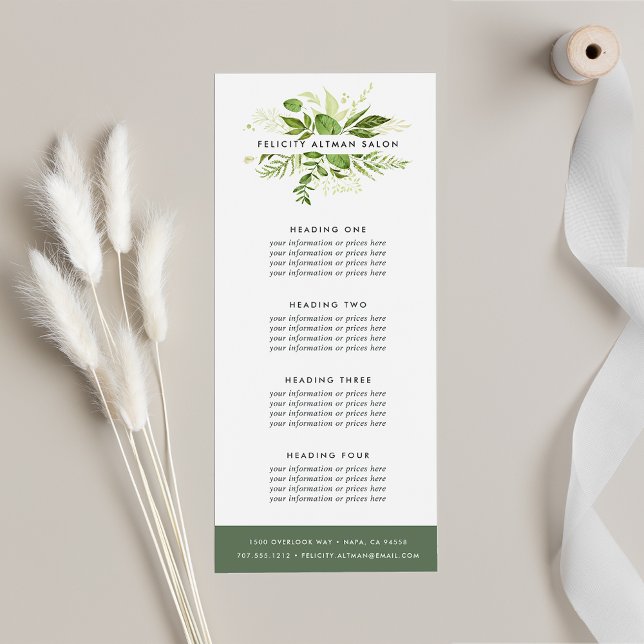 Wild Meadow | Services or Price List Rack Card (Creator Uploaded)