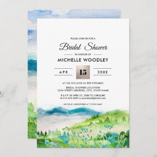 Wild Meadow   Spring Mountains Bridal Shower  Invi Invitation