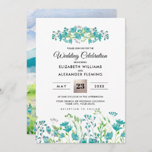 Wild Meadow   Spring Mountains Wedding Invitations