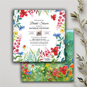 Wild Meadow Summer Forest Bridal Shower Invites