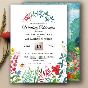 Wild Meadow   Summer Forest Wedding Invitations