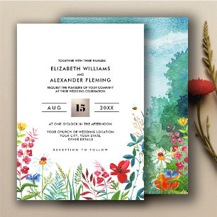 Wild Meadow   Summer Forest Wedding Invitations
