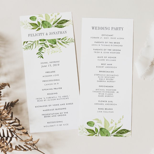 Wild Meadow Wedding Ceremony Program Programme (Creator Uploaded)
