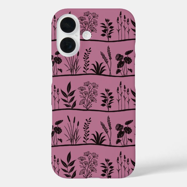 Wild Meadow Whispers XS black silhouettes Case-Mate iPhone Case (Back)
