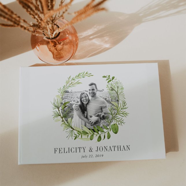 Wild Meadow Wreath | Photo Wedding Guest Book (Creator Uploaded)