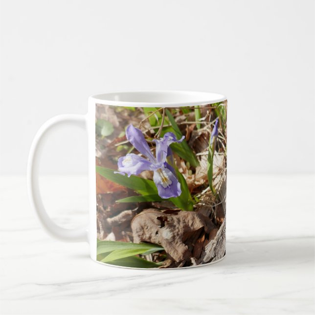 Wild Miniature Irises Coffee Mug (Left)