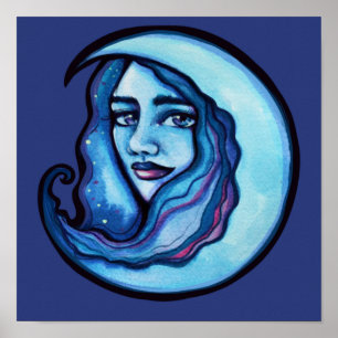Wild MoonChild Goddess Moon Child Witch            Poster