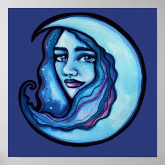 Wild MoonChild Goddess Moon Child Witch Poster