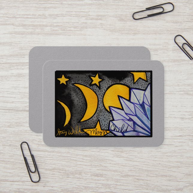 Wild MoonChild Moon Phases                         Business Card (Front/Back In Situ)