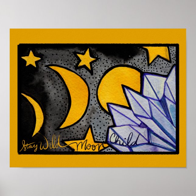 Wild MoonChild Moon Phases Poster (Front)