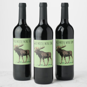 Wild Moose Wine Time Wine Labels