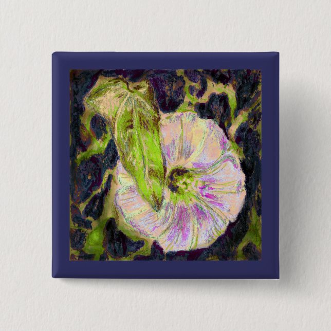 Wild Morning Glory by Alexandra Cook 15 Cm Square Badge (Front)