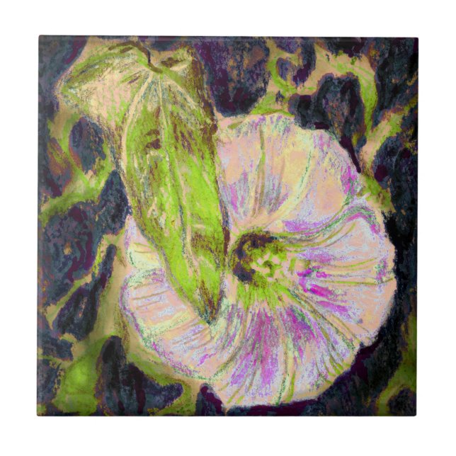 Wild Morning Glory by Alexandra Cook Tile (Front)