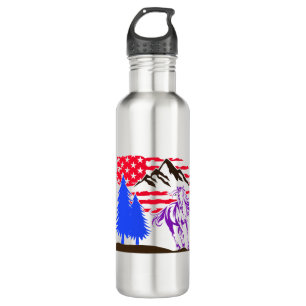 Wild Mountain Horse Galloping 710 Ml Water Bottle