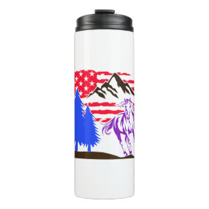 Wild Mountain Horse Galloping Thermal Tumbler