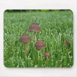 Wild Mushroom and grass Mousepad