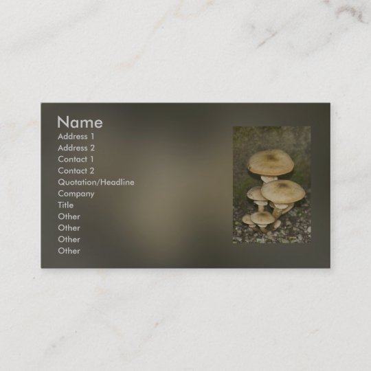 wild mushroom business card Zazzle.co.uk