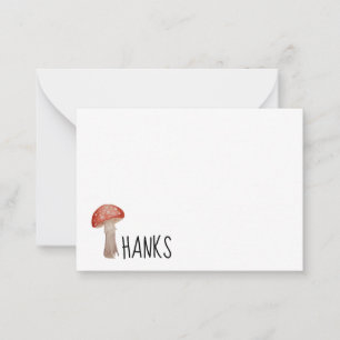 Wild Mushroom Thank You Note Card